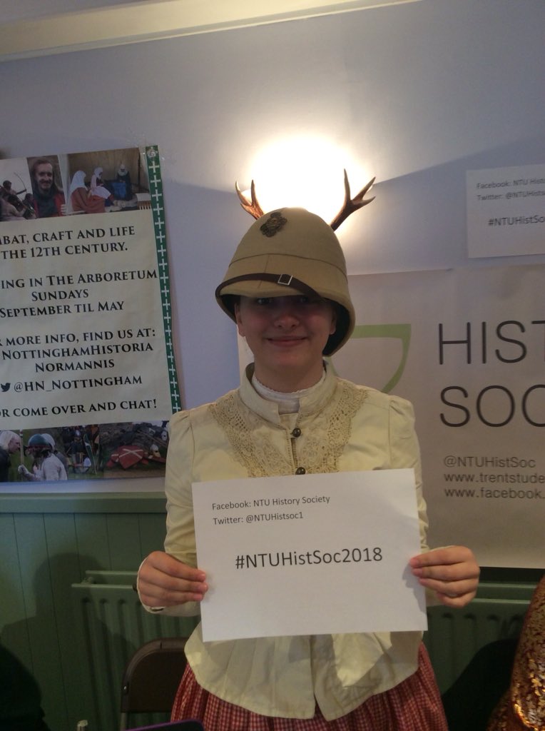 Kicking off the #NTUHistorySoc2018 selfies with the committee. Hats courtesy of <a href="/ATouchofHistory/">A Touch of History - Heritage freelancers</a>. <a href="/NTSUSocieties1/">NTSU Societies</a>