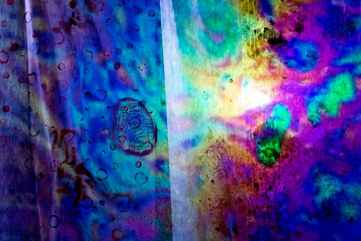 FeastaMassey's tweet photo. A kaleidoscopic symphony of a microscopic brew. Materials testing at @cocamassey this afternoon!
#feasta #festa #testing #transitionalarchitecture #massey #masseyuni https://t.co/fPcasyb5qq
