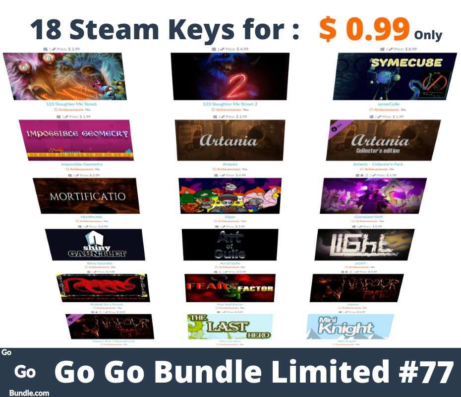 [Share &amp; Support Please] #GoGoBundle #Bundle Limited #77 is Here for $0.99 bundles.gogobundle.com #steam #game #indiegame #indiedev #deal