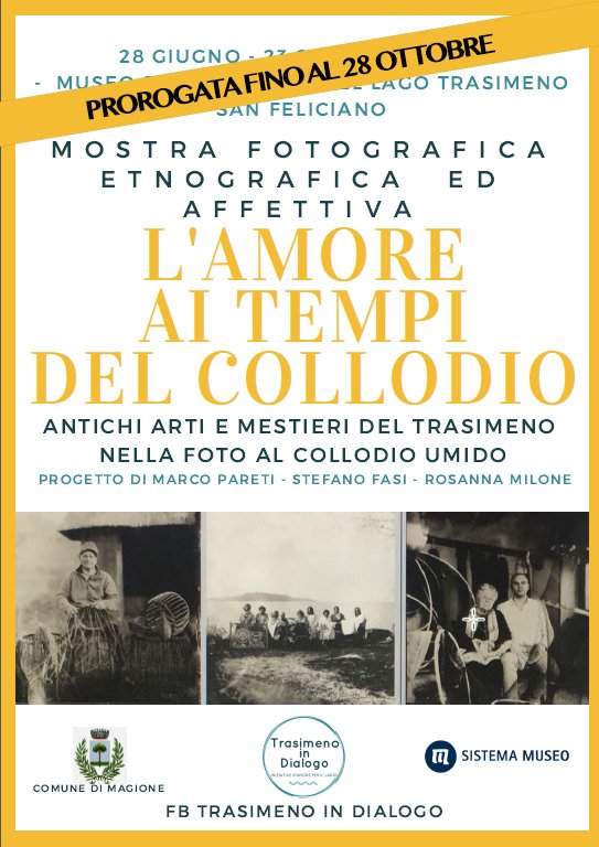 museidimagione's tweet photo. Una piacevole sorpresa: la mostra fotografica "L'amore ai tempi del #collodio", dedicata agli antichi mestieri del #Trasimeno, è stata prorogata fino al 28 ottobre.
C'è ancora tempo, per chi non ce l'ha fatta, per visitarla al #MuseodellaPesca di #SanFeliciano! https://t.co/AXLWptrWFX