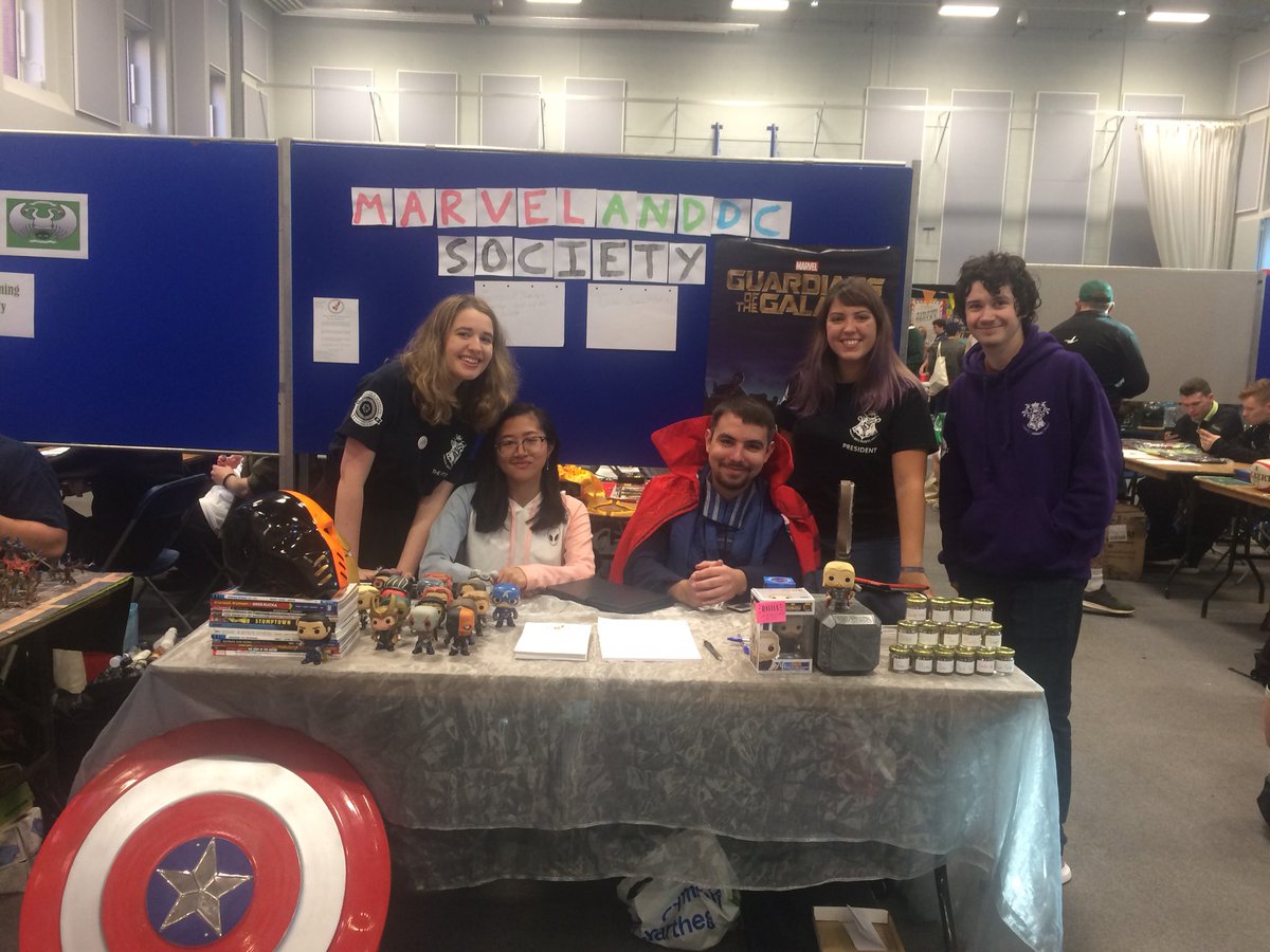 The madcas committee looking fine af at freshers!!! Come to the sports hall to see what we are about!!