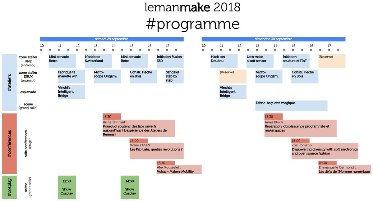 LemanMake's tweet photo. "Demander le #programme... Demandez le programme !...." dixit notre Monsieur Jovial
https://t.co/mYMrO85uhm
@villederenens #prochainweekend #nextweekend #festival #maker https://t.co/WYNFQbd74f