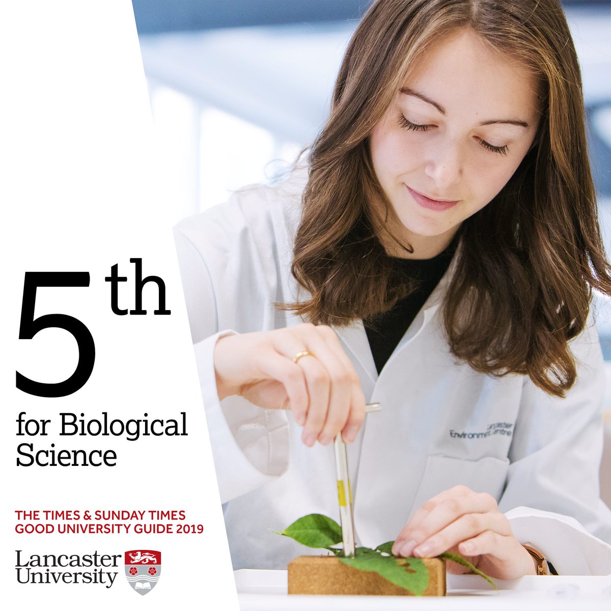 We're 5th best in the UK for Biological Science in the 2019 Times Good University Guide. Well done to our staff and students in @LancsUniLEC @LancasterUni #Biology #MondayMotivation