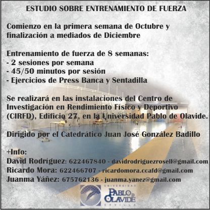 JuanmaYG's tweet photo. Te interesa el #entrenamientodefuerza y cómo controlarlo en función de la #velocidaddeejecución?En el #CIRFD @pablodeolavide vamos a realizar un estudio sobre https://t.co/MOrxdpbOYc eres estudiante de #GCAFD o estás relacionado con el deporte,tienes la oportunidad de participar. https://t.co/ijqXMcnd6n