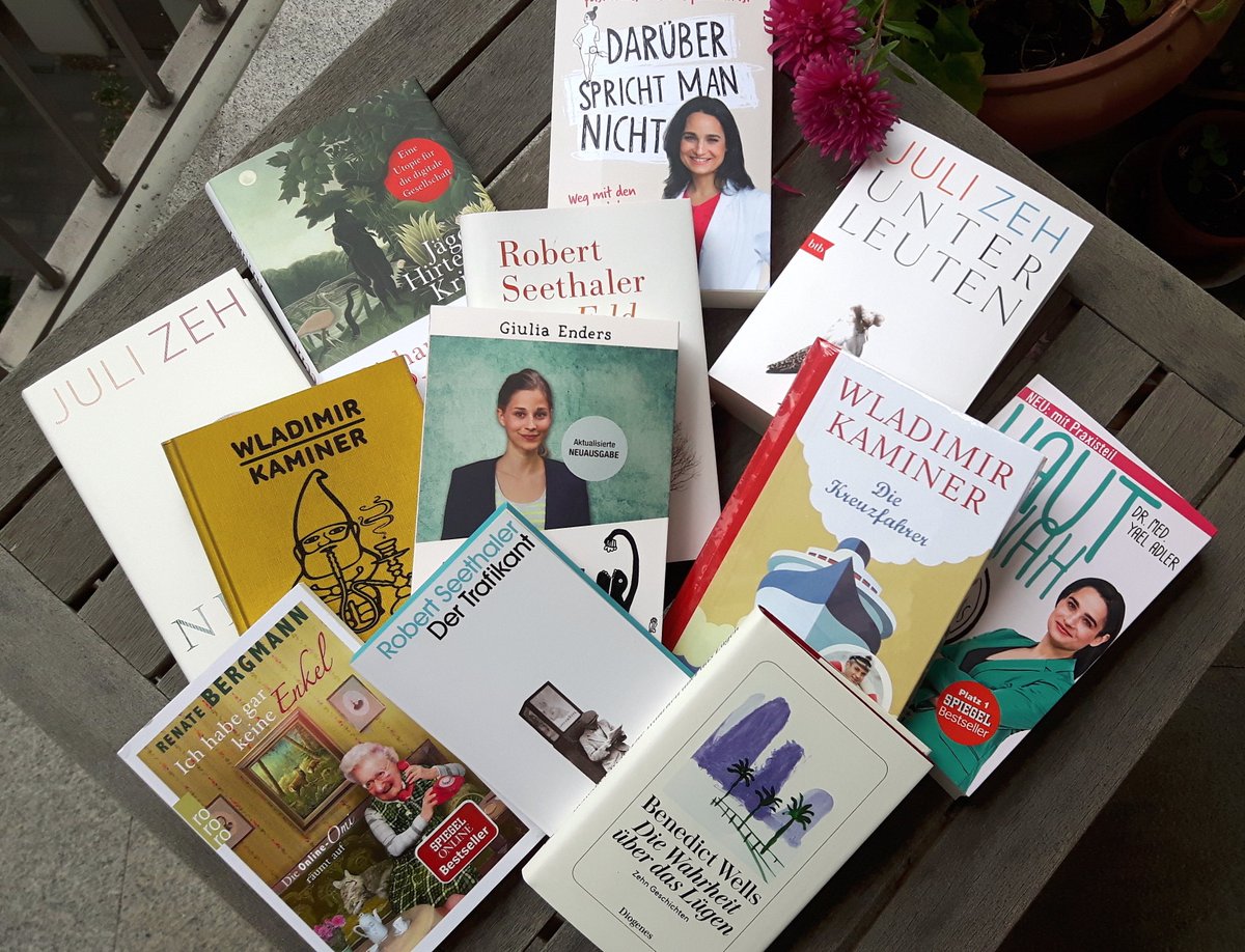 Hurra, 12x Bestsellerliste diese Woche! Wir gratulieren <a href="/DrYaelAdler/">Dr. Yael Adler</a>,  <a href="/RenateBergmann/">Renate Bergmann</a>, Giulia Enders, Wladimir Kaminer, Richard David Precht,  Robert Seethaler, Benedict Wells und Juli Zeh!