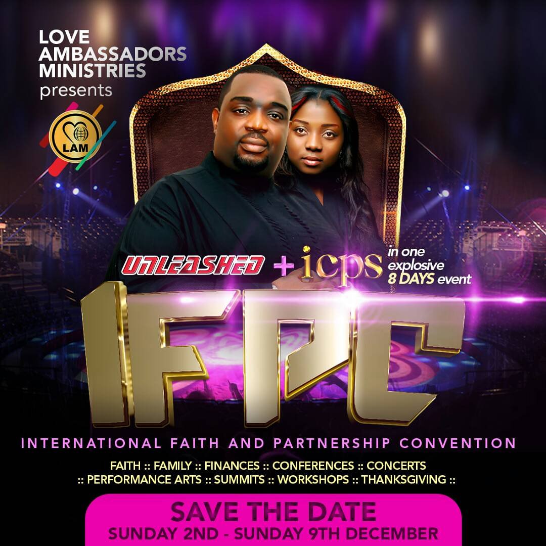 david_ifechukwu's tweet photo. UNLEASHED + ICPS! Equals this Great and Amazing, this Epic, Record Breaking, Restoration, Net Breaking, Boat Sinking, Faith Stretching, Eye Opening, Time Pausing Event of a Lifetime! Love Ambassadors brings you International Faith and Partnership Convention.
#ifpc
#tripleE2018 https://t.co/F7tf2AtD6W