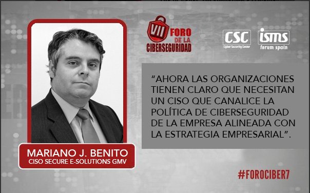 rafenu's tweet photo. #FOROCIBER7 #CISO #Ciberseguridad @infoGMV_es @ISMSForumSpain https://t.co/0EwVhj68a3