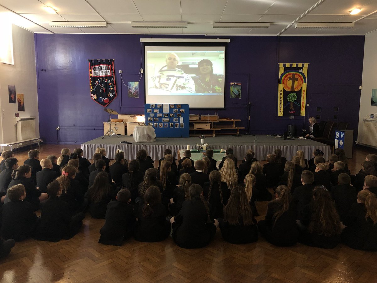 mrowland17's tweet photo. WOW!! Skype Q &amp; A with Tony Forsythe from the U.K. Space Agency!! What an opportunity for our children @nsprimary @5NWoodfield https://t.co/IM79J13dbB