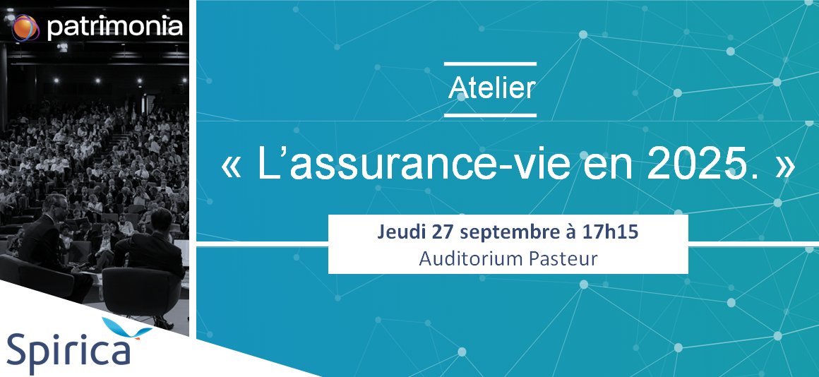 [SAVE THE DATE] 🗓 : Rendez-vous le jeudi 27 Septembre à 17h15 à l’Auditorium Pasteur 
Daniel Collignon animera un atelier sur « L'assurance-vie en 2025 » en compagnie de <a href="/BernardLeBras/">Bernard Le Bras</a> [<a href="/suravenir/">Suravenir</a>]
Nous espérons avoir le plaisir de vous y retrouver nombreux !