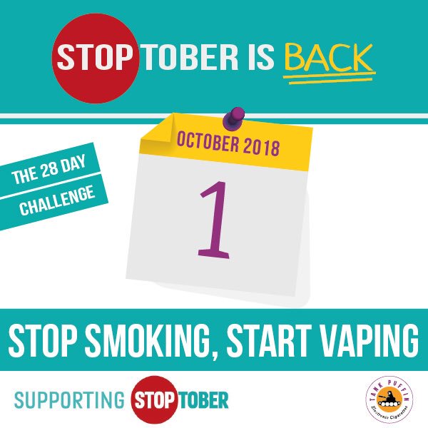 Stoptober is back!!! Who is up for the 28 day challenge?! Quit smoking this October with Tank Puffin! tankpuffin.co.uk