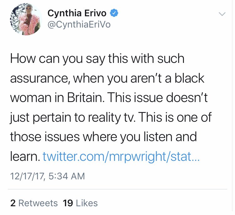 She realizes that there are issues where lived experience matters. Where listening and learning matter, rather than debating, denying, dismissing and judging. That choices matter.