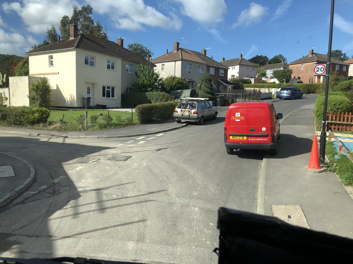 I’m in a 32t truck with no way through and now blocking the road to a residential area due to the <a href="/RoyalMail/">Royal Mail</a> van. I asked the driver to move it so I could clear the road for any potential emergency services and all I got was a shrug of the shoulders. WTF has the world come to?