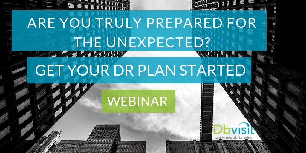 Is your #OracleSE DB truly able to recover from a disaster? Take 30 mins to check your boxes Sept26 10:00 EDT with @DbvisitMarkB ow.ly/tm7V30lWiVl