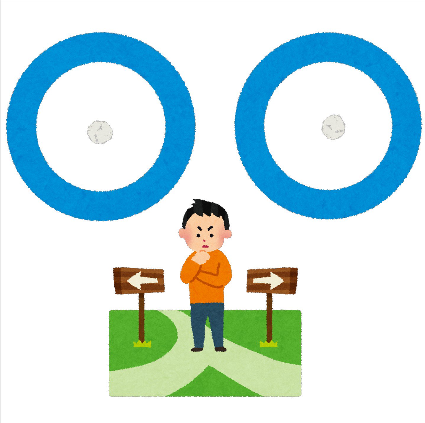 まいチクをいらすとやで再現 V Twitter Dayukoume 再現難易度 使ったイラスト 3枚 丸のマークのイラスト 記号のペンキ文字 中黒 分かれ道で迷う人のイラスト 男性 まいにちチクショー T Co Ls5lwdbufk Twitter