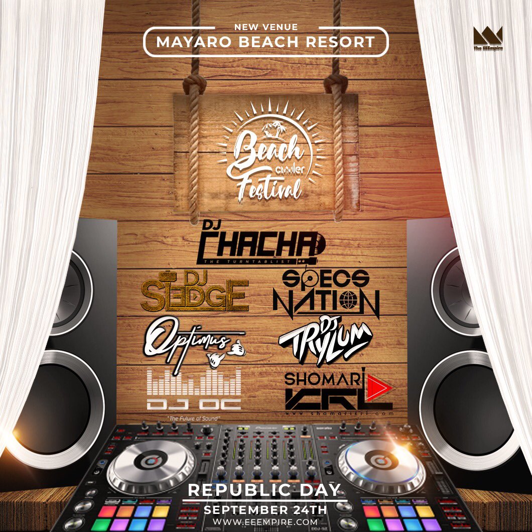 EEEmpire's tweet photo. Happy Republic Day Trinidad and Tobago ! Today we board our cars and buses and head to Mayaro Beach Resort 📍 for #EEEBCF 🌴
Bring your coolers, bring your friends, bring your vibes because it’s going to be festive day 😌
Recline • Dance • Celebrate • https://t.co/K375eJybo3