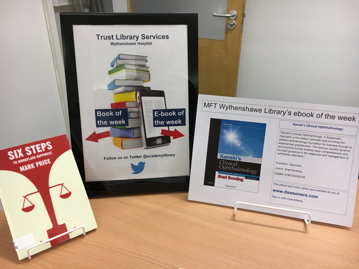 MFT Academy Library (@academylibrary) on Twitter photo The Wythenshawe site #BookoftheWeek is 'Six steps to workplace happiness' available for loan. <a href="/mftlibraries/">MFT Libraries</a>
#InternationalWeekofHappinessatWork The Wythenshawe site #BookoftheWeek is 'Six steps to workplace happiness' available for loan. <a href="/mftlibraries/">MFT Libraries</a>
#InternationalWeekofHappinessatWork