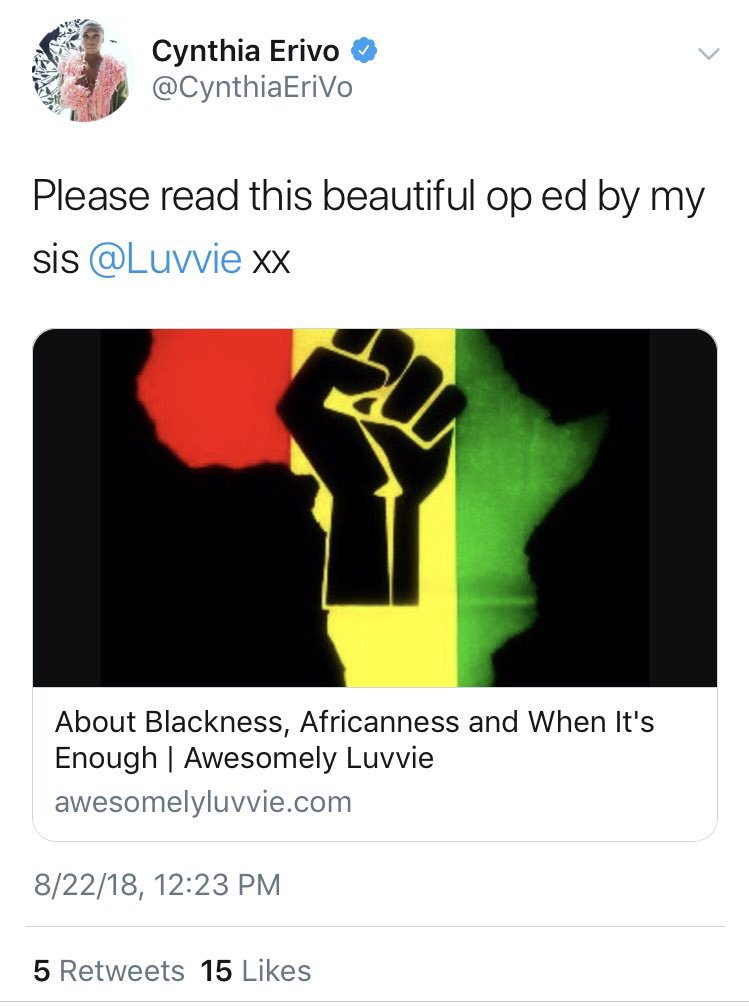 You know who else mocks African-American Vernacular English (AAVE) and the people who speak it? (While later appropriating & profiting from it.) The ethnic bigot that Cynthia chose to defend very compassionately last month. Others have condemned her bigotry.Cynthia hasn't.