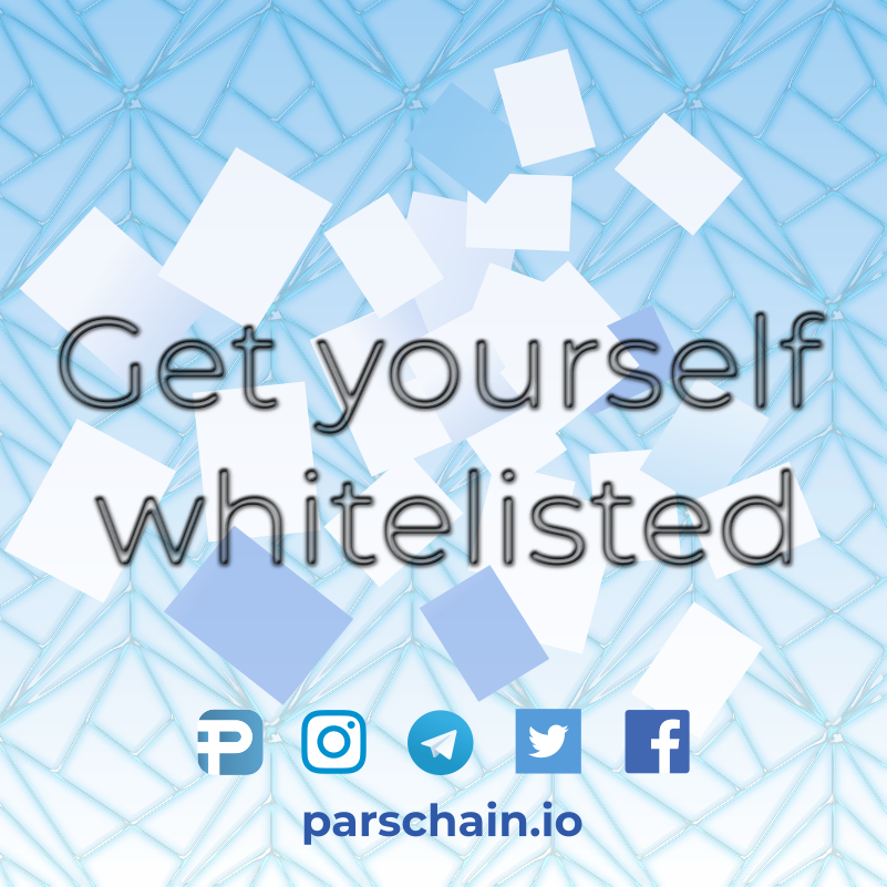 parschain's tweet photo. Get yourself whitelisted! If you collected any tokens during our previous campaigns, make sure to get yourself whitelisted, so you can claim those tokens during the ICO! Just go to your account on https://t.co/iw1Ws5l6RH and submit your wallet's public address. https://t.co/HNLoFy2Tb6