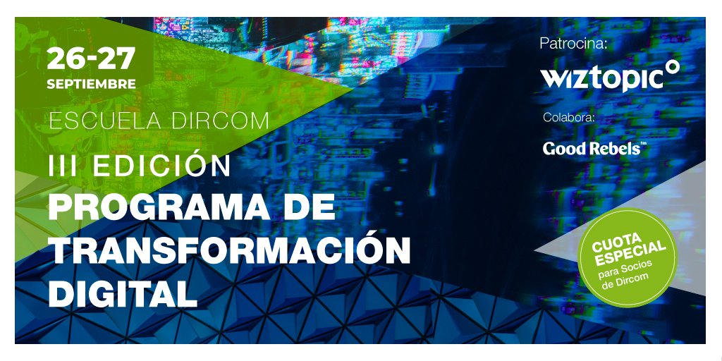 José Luis Rodríguez (@iusufr) on Twitter photo Con ganas ya de participar en la 3ª edición del programa de #TransformacionDigital de <a href="/DircomSpain/">Dircom</a>. ¿No te has apuntado aún? bit.ly/2xuLY11 Con ganas ya de participar en la 3ª edición del programa de #TransformacionDigital de <a href="/DircomSpain/">Dircom</a>. ¿No te has apuntado aún? bit.ly/2xuLY11