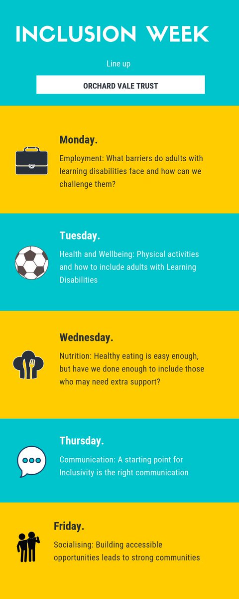 Here's our line up for #inclusionweek