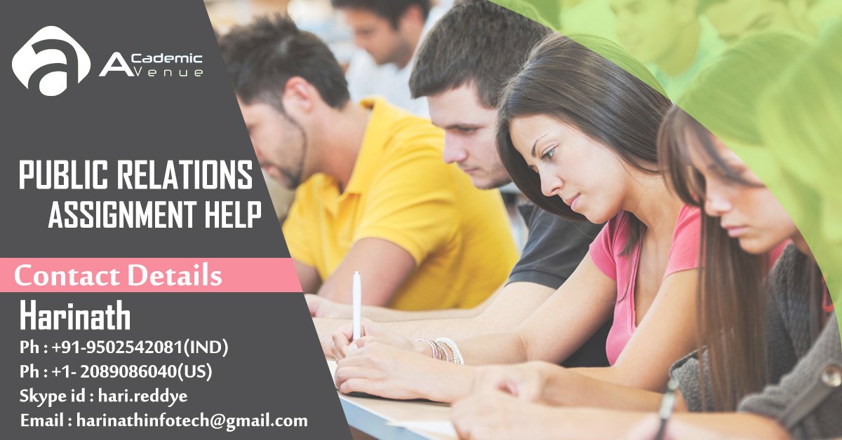 academic_avenue's tweet image. j.mp/2I8cjG3
#AcademicAvenue provides Public Relations Assignment Help. The experience that our writers have in assignment writing is vast and they help you with best assignment solutions.
#PublicRelationsAssignmentHelp
#ProfessionalAssignmentWritingServiceHelp