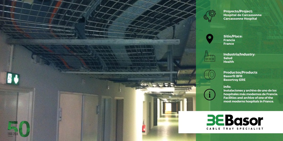 BasorElectric's tweet photo. ¡Hola! Hoy en nuestro #ProyectoDeLaSemana nos trasladamos hasta #Francia 🇫🇷a uno de los hospitales más modernos y avanzados del país, el #HopitalDeCarcassonne, instalado con bandeja de hilo #Basorfil y bandeja de chapa #Basortray #IndustriaDeLaSalud #CableTraySpecialis #Basor https://t.co/ghUHSqgjxG