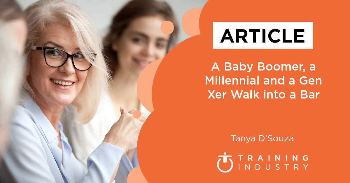 TrainingIndustr's tweet image. The #multigenerationalworkforce is a blessing, not a curse. Follow these tips to train it effectively. #WorkforceDevelopmentMonth #WorkDevMonth #generations #millennials #GenX #GenZ @MPSInteractive ow.ly/DVnb30lU86E