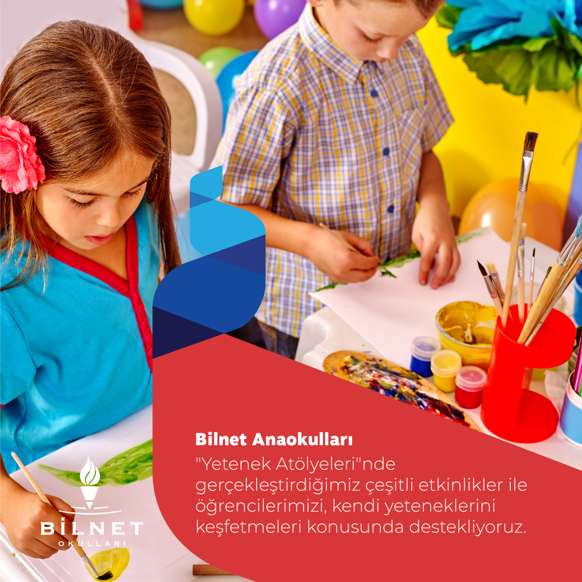 BilnetOkullari's tweet photo. "Yetenek Atölyeleri"nde gerçekleştirdiğimiz çeşitli etkinlikler ile öğrencilerimizi, kendi yeteneklerini keşfetmeleri konusunda destekliyoruz. #BilnetOkulları #Anaokulu https://t.co/GAqDvJfh2O