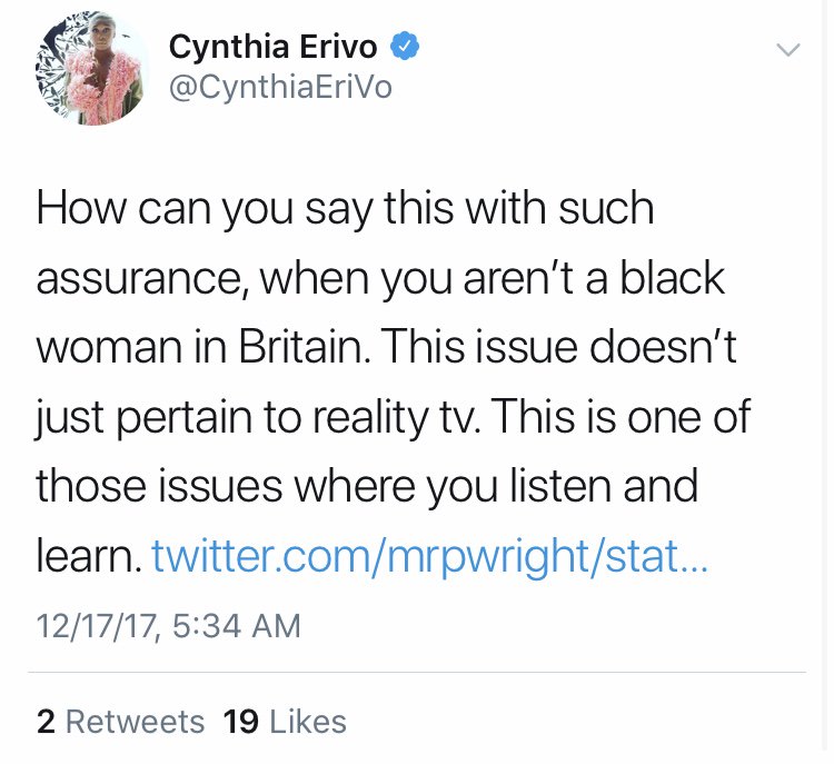 We can all agree that it would be tragic to have our sacred ancestor Harriet Tubman portrayed by someone who consistently dismisses & disrespects African-American heritage.She *at least* deserves someone whose past, & present behavior is unquestionably respectful & sensitive.