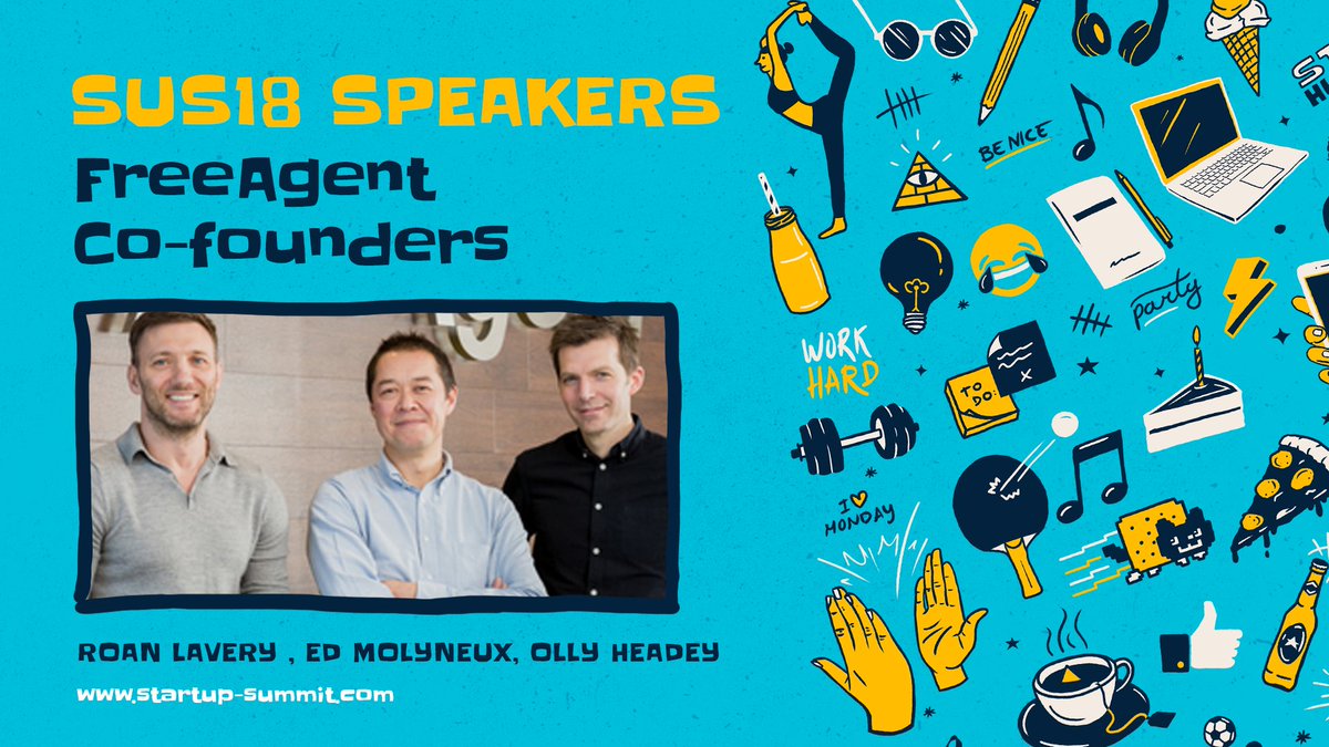 SPEAKER ANNOUNCEMENT📢

Very excited to announce that we'll be joined by not 1, not 2, but all 3 <a href="/freeagent/">FreeAgent</a> co-founders!🥇🥈🥉

Want to find out what it takes to run one of the biggest startup success stories in the country? Look no further! 👀

Tickets ➪ startup-summit.com/tickets