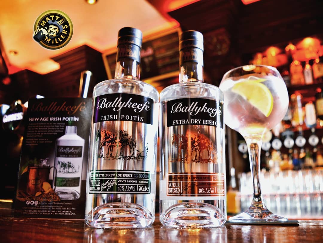 Welcome to the newest additions to our #pub, the @ballykeefedistillery #Poitin and #Gin. As #local as you can get, these are distilled just 10km from here. So call in for a #Kilkenny #GnT or try the Poitin #SignatureServe! 
#lovekilkenny #bar #ireland #ginandtonic @tastekilkenny