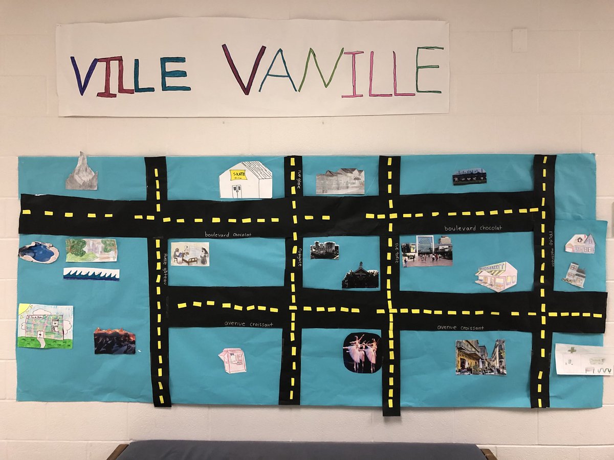 8th gr French students learning places around town from their own city design! #cvevs #missionpossible