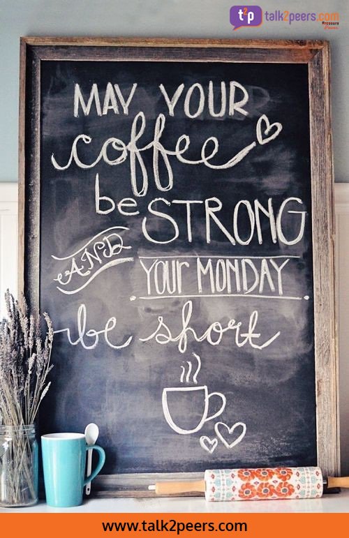talk2peers's tweet photo. Start your day with a #coffee and #smile! #Happy #Monday!
#Talk2Peers #supportgroup https://t.co/eeL5rLC3Fe