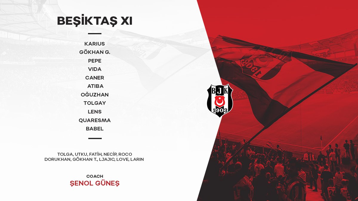 Confirmed #Beşiktaş team vs Fenerbahçe