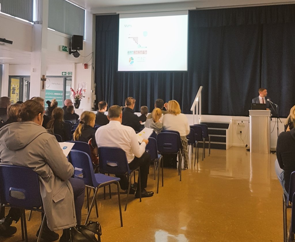 bthcc_college's tweet image. Our Assistant Headteacher for Key Stage 3 Mr Goldrick explaining the Question Level Analysis from @Maze_Education to Year 7 parents and pupils to highlight their strengths and weaknesses following their SATS #startingpoints #knowledgegaps