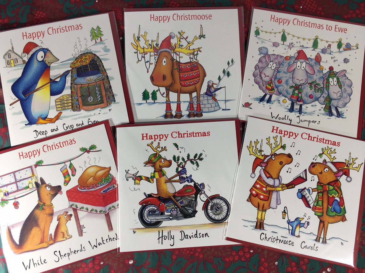 GingerInteriors's tweet image. Some of my Favourites from this years collection of Christmas Cards from #Thecompostheap #DrawUK Fun innocent humour, kids love them. £2.50 each and included in the 3 for £5 promotion ow.ly/VXbq30lVUQb