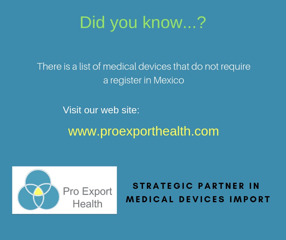 ProexportH's tweet image. #buenasnoticias #GoodNews #MedicalDevices #dispositivosmédicos #registrosanitario