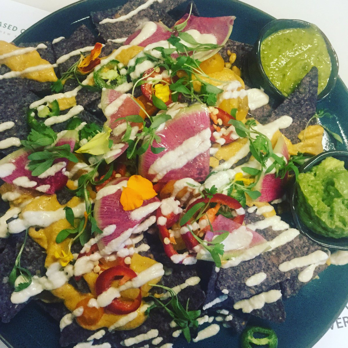 Doing lots of things right at the new <a href="/kanuyeg/">Kanu Cafe</a> in the #Mayfair 109 St &amp; Jasper  Handsome room for day and night — call it upscale #vegan. We started wi the nachos, soba noodles and the veg lasagna next door looked delish. #plantbased #yegfood #yegdt