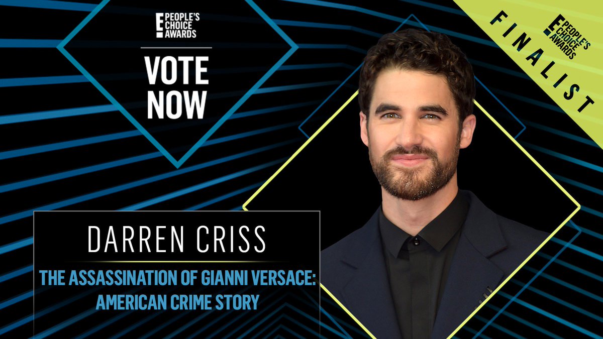 Vote for Darren Criss from The Assassination of Gianni Versace: American Crime Story by retweeting this post: #DarrenCriss #TheDramaTVStar #PCAs