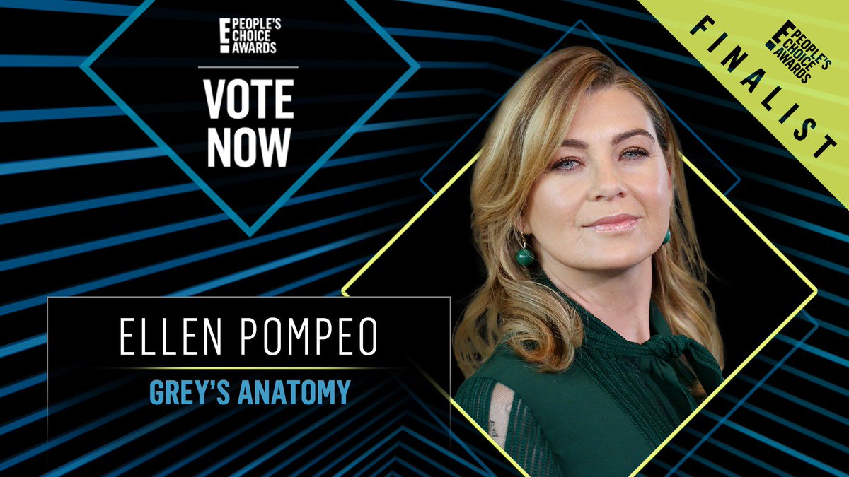 peopleschoice's tweet photo. Vote for Ellen Pompeo from Grey's Anatomy by retweeting this post: #EllenPompeo #TheDramaTVStar #PCAs https://t.co/lQfLUrchxk