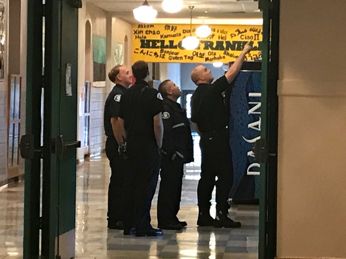 So fun watching our FHS alum, civil servant firefighter, find his picture on the wall pre fire drill.  Where safety and pride intersect! Go Quakers- lead, serve, and protect!