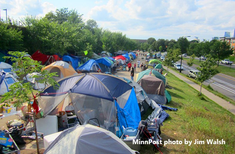 FedIndianCenter's tweet photo. As many as 300 people are living in nylon tents lining a Minneapolis freeway shedding light on the dire need for affordable and supportive housing in urban areas and throughout Indian Country.  #NativeHousing https://t.co/YGPO48Dj71 https://t.co/XU9oXE4ZGk