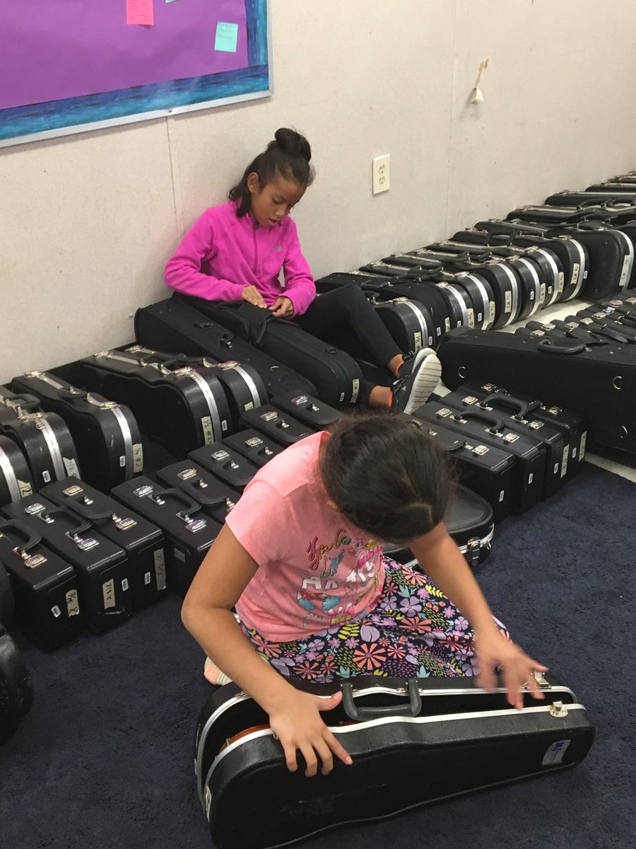 Ms. Scudder’s class helping Ms. Williams with their instrument delivery today!