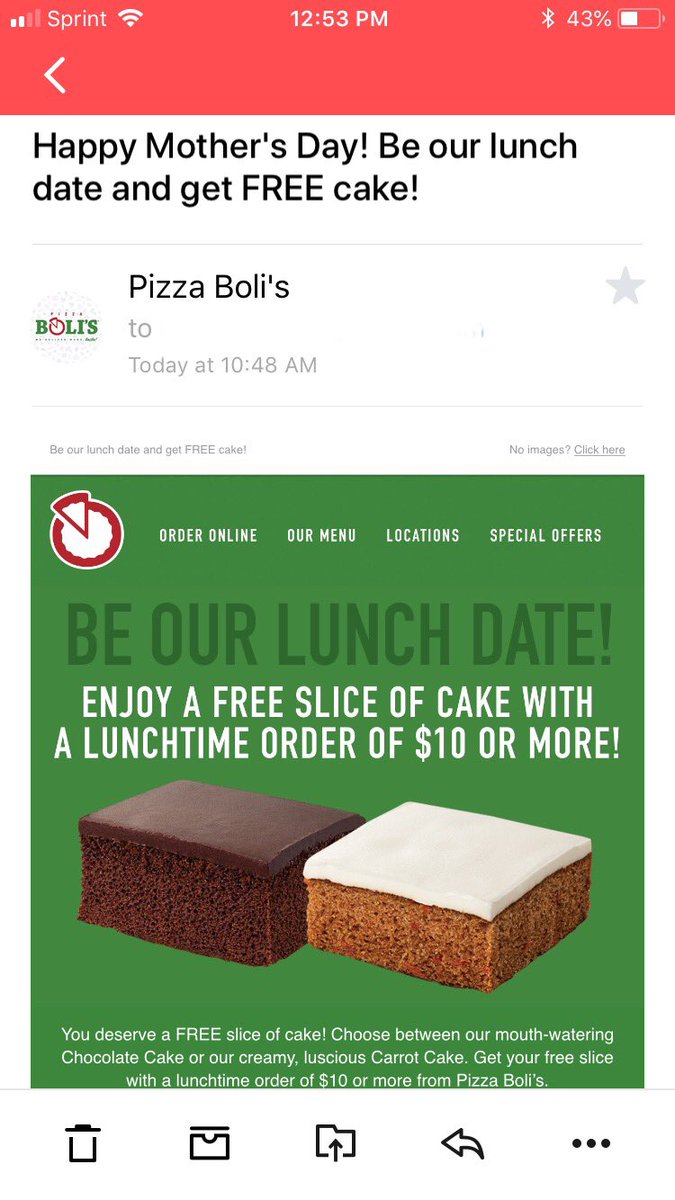 navaja1cortes's tweet image. What’s up with this email again ⁦@PizzaBolis⁩? #mothersday #pizzabolis