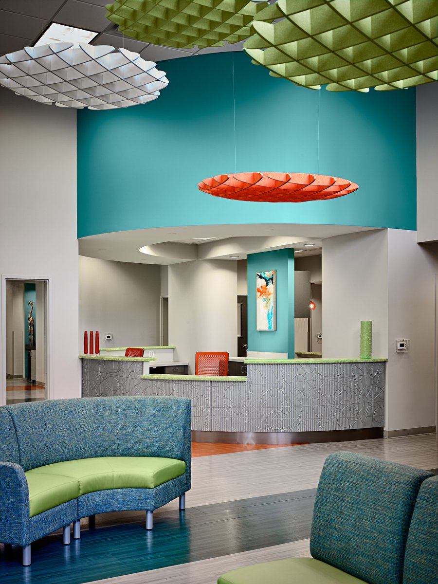 levinojones's tweet photo. Product of the day is MDC's "Zintra Acoustic Clouds! We loved using these for our latest pediatric project. These fun shapes reduce the reverberation of sound and come in many different shapes/sizes/colors. Can't wait for the next opportunity! https://t.co/khIR1ctuAJ