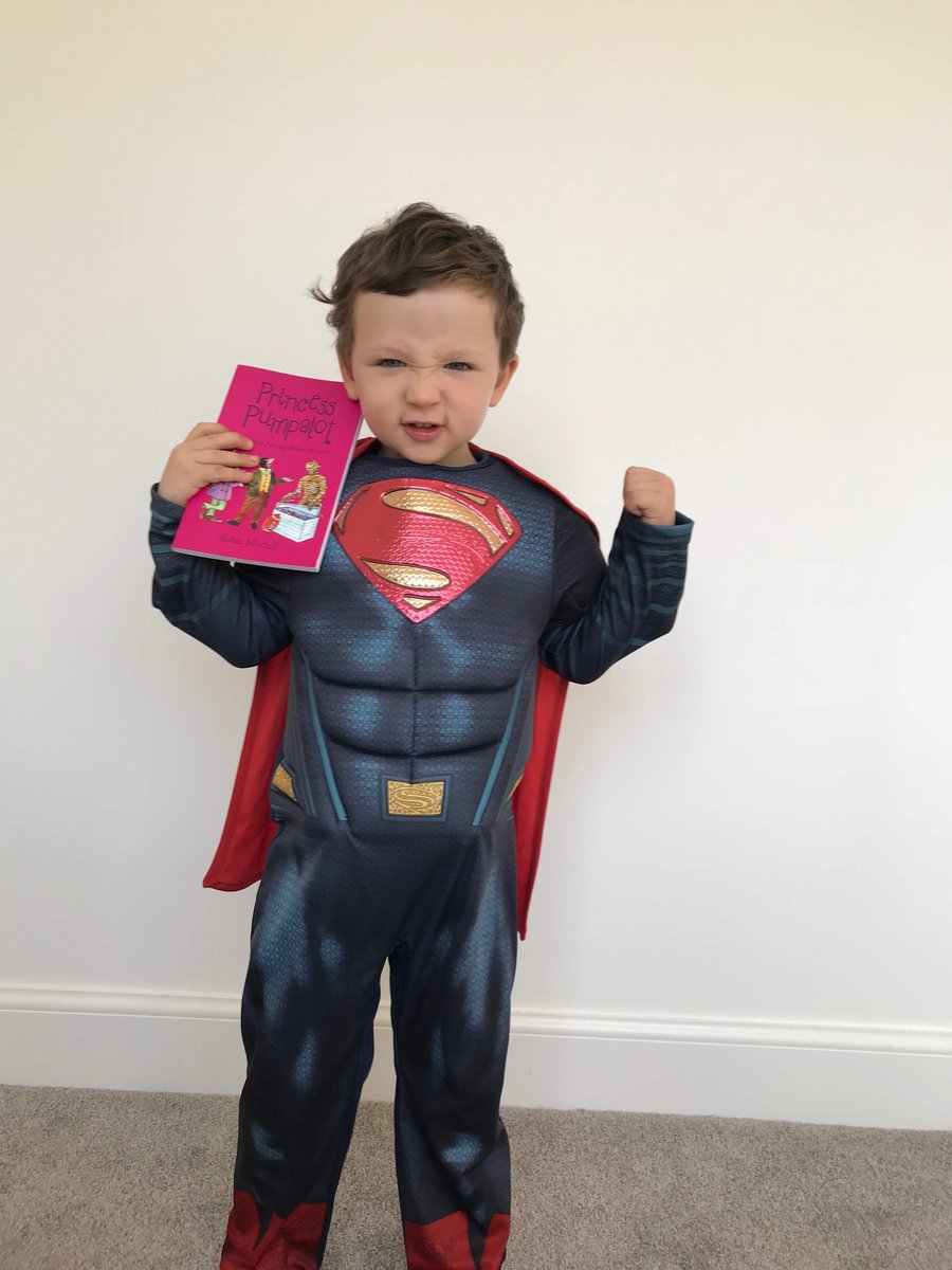 PPumpalot's tweet photo. Anthony 'Superman' Pumpalot for the pose album. Anthony has now posed with both #PrincessPumpalot books which is a very (very) good effort indeed. 
Please keep sending in the photos! #Fart2018 https://t.co/4HLUNqweFR