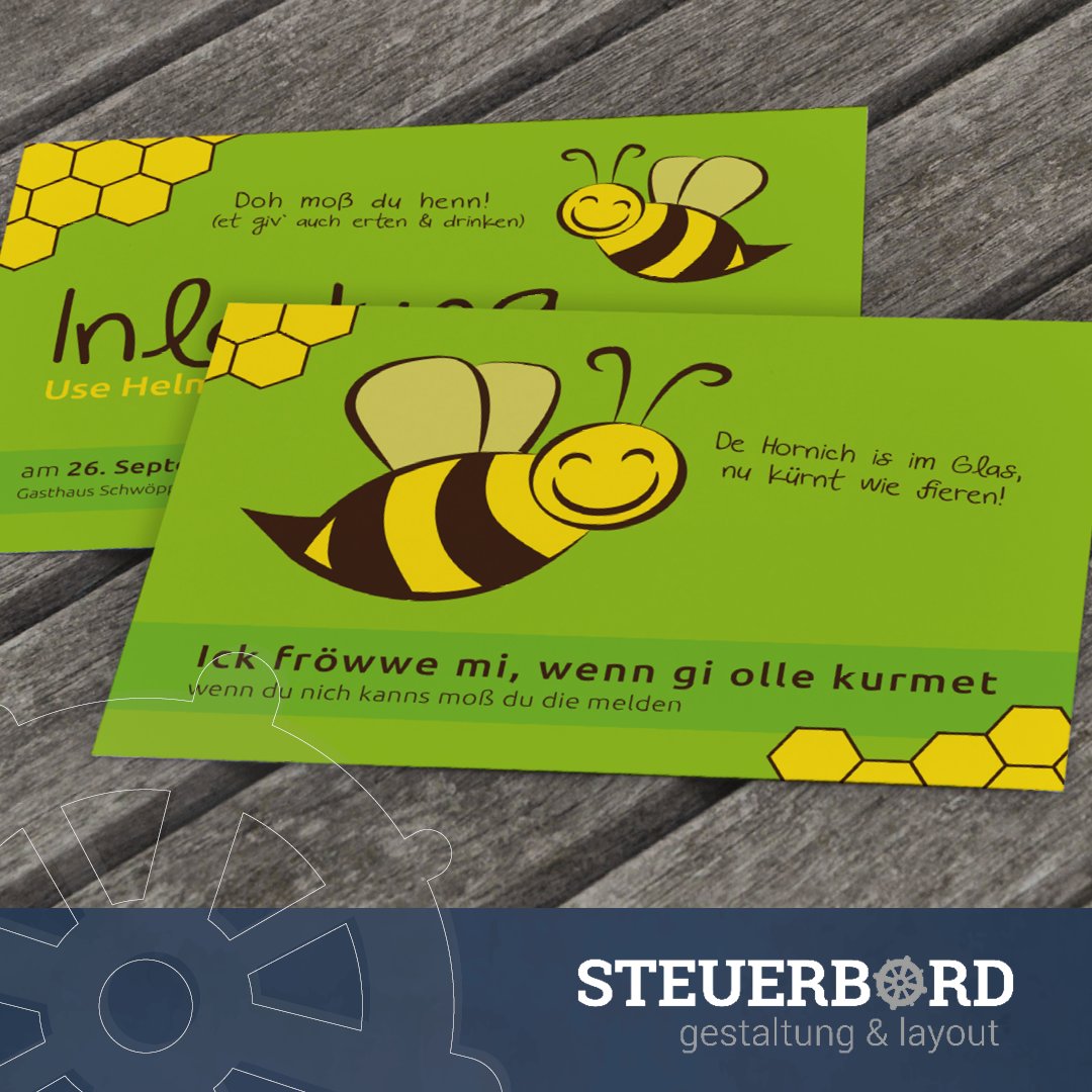 Steuerbord Gestaltung Layout A Twitter Happy Bee Eine Bunte Einladung Zum 80sten Geburtstag T Co Us7lrhd8fs Einladung Print Geburtstagseinladung Geburtstag Biene Imker Feier Honig Printdesign Druck Layout Media Web