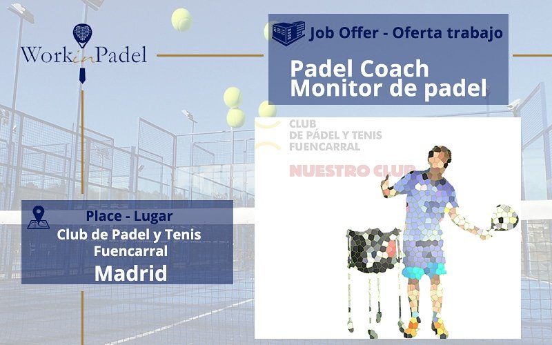 Nueva oferta de trabajo! Se necesita monitor de padel con título oficial para club legendario en Madrid los fines de semana. Si estás interesado, entra en workinpadel.com y aplica!

#padel #workinpadel