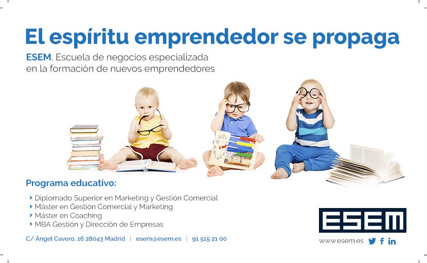 linkaua's tweet image. ¿Sabíais que nuestro cliente @ESEM_formacion - Escuela Internacional de Dirección Empresarial ha salido en el periódico ABC.es en el especial de postgrado?

Puedes echar un vistazo a su oferta formativa en:
esem.es/cursos/
