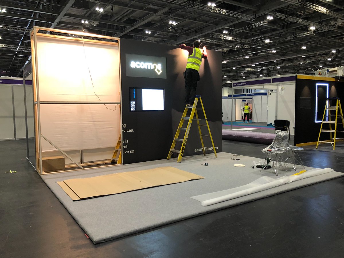 acomos_software's tweet image. It’s all slowly coming together here at @HotelTechLive! We can’t wait to see you on stand 4701 tomorrow. Drop by to find out how you can #staybooked. #Hungry4growth